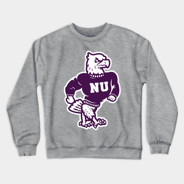 Niagara University Purple Eagles Vintage Mascot Crewneck Sweatshirt by Carl Cordes